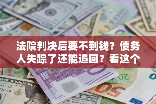 武汉法院判决后要不到钱？债务人失踪了还能追回？看这个方法！
