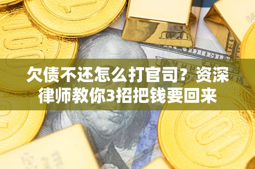 武汉欠债不还怎么打官司？资深律师教你3招把钱要回来