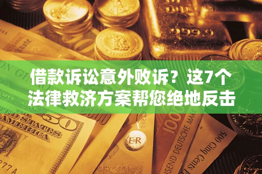 武汉借款诉讼意外败诉？这7个法律救济方案帮您绝地反击！