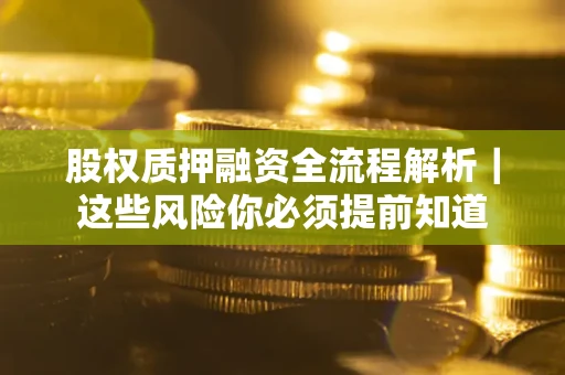 武汉股权质押融资全流程解析｜这些风险你必须提前知道