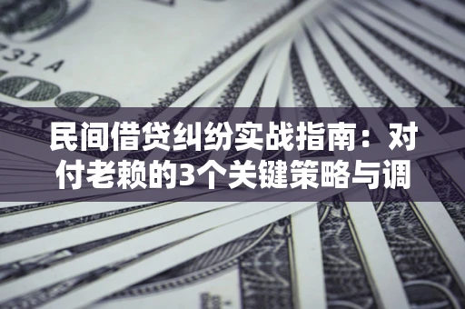 武汉民间借贷纠纷实战指南：对付老赖的3个关键策略与调解盲区解析