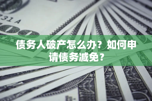 武汉债务人破产怎么办？如何申请债务减免？