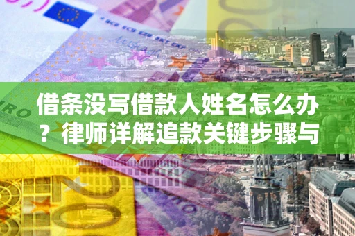 武汉借条没写借款人姓名怎么办？律师详解追款关键步骤与证据链构建