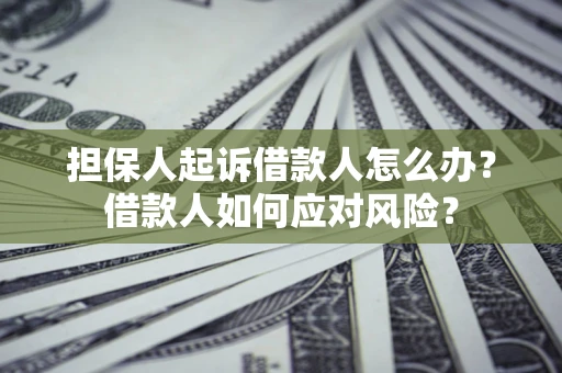 武汉担保人起诉借款人怎么办？借款人如何应对风险？