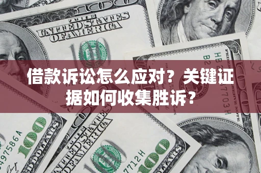 武汉借款诉讼怎么应对？关键证据如何收集胜诉？