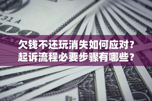 武汉欠钱不还玩消失如何应对？起诉流程必要步骤有哪些？